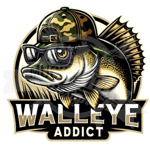 Diseño divertido de camisa Walleye / Walleye Fishing png / Walleye Whisperer png / Walleye mug design /walleye fishing cap png / Walleye Whisperer png
