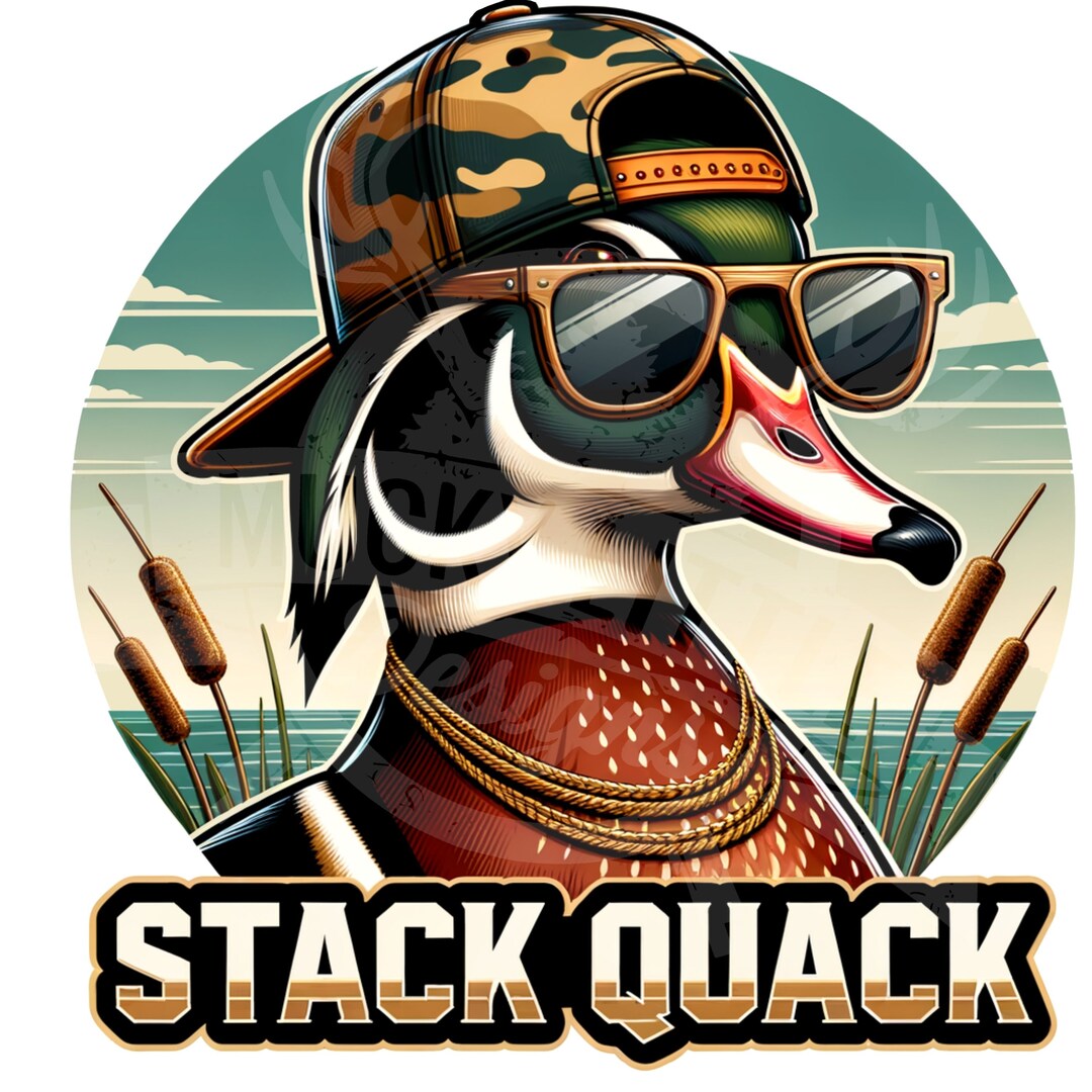 Stack Quack PNG Youth Hunting Png Wood Duck Sublimation Wood Duck Png