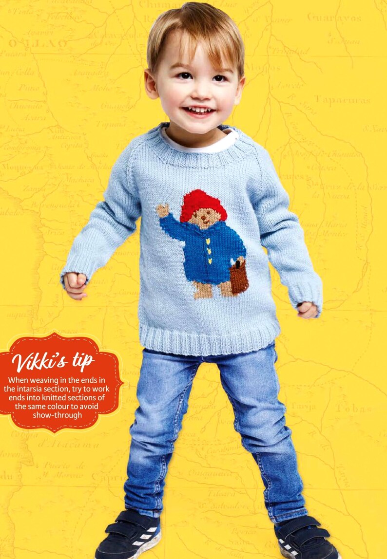 CLOSING SALE Vintage Knitting Pattern PDF Paddington Bear Jumper