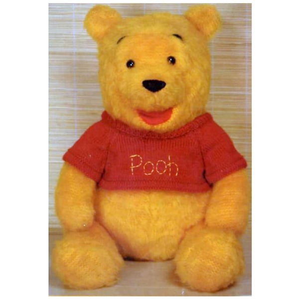 INSTANT DOWNLOAD PDF Vintage Knitting Pattern  Winnie the Pooh  Bear Soft Toy