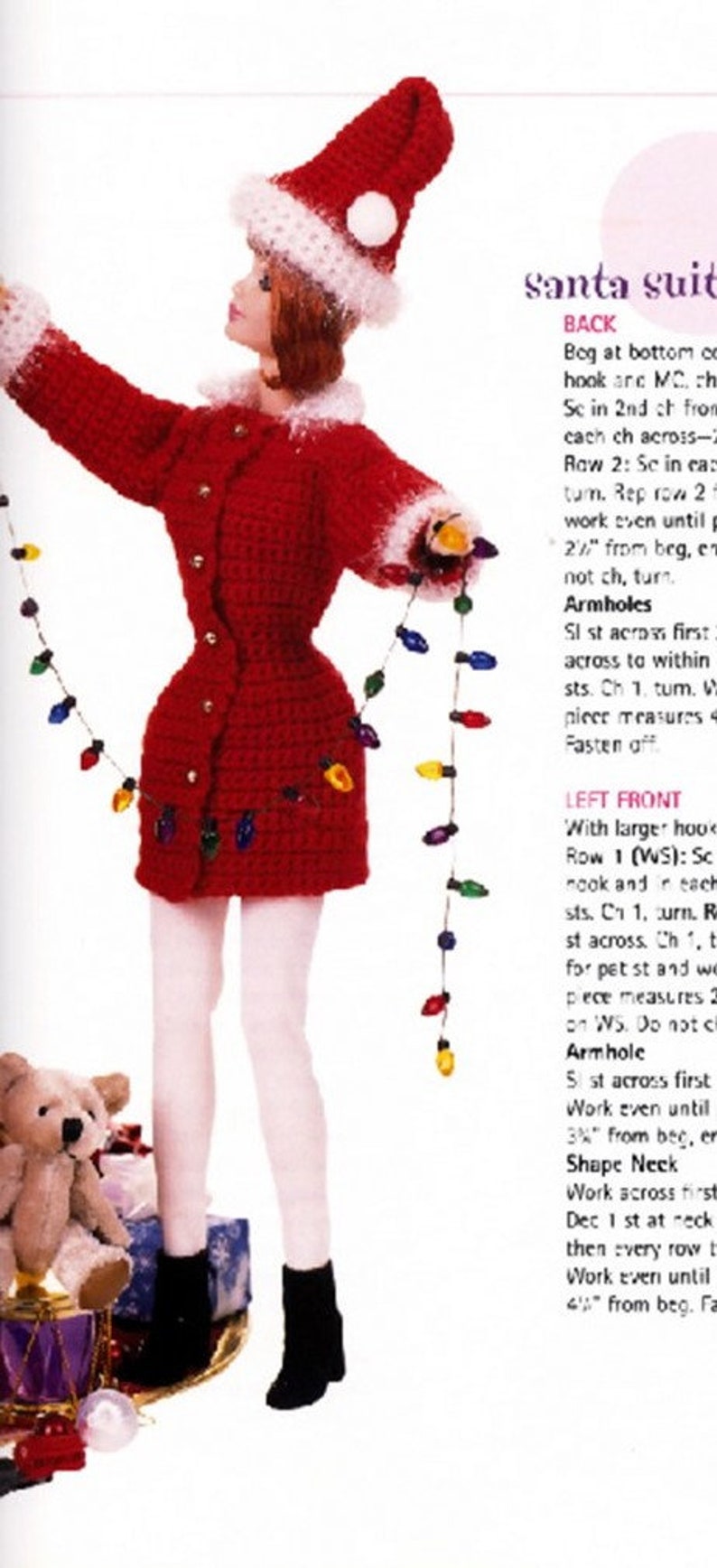Vintage Crochet Pattern Book PDF Barbie 12 Inch Fashion Doll Etsy