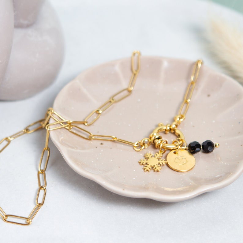 Buoy Clasp Necklace, Customizable Gold