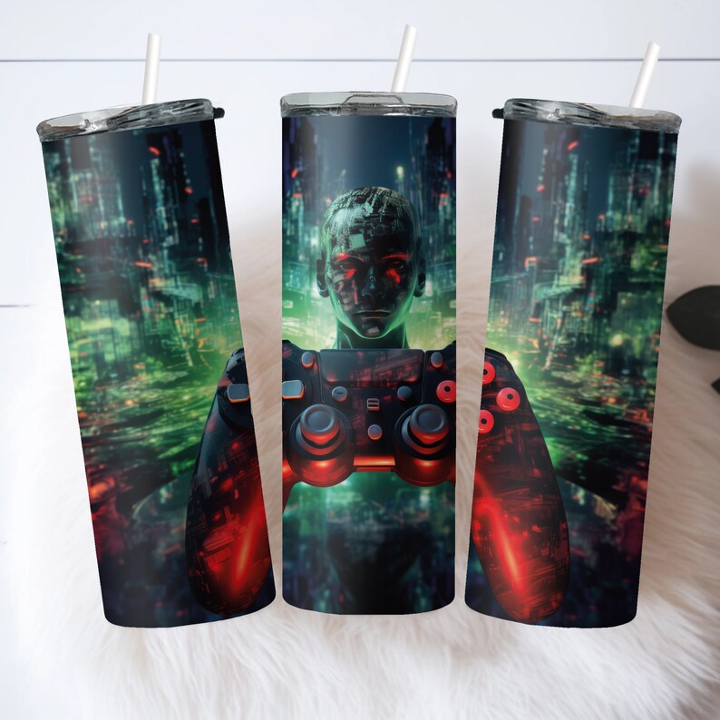 Gaming Tumbler Wrap, 20 Oz Gamer Controller Decal PNG for Sublimation ...
