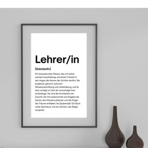 Farewell gift teacher | school | primary school | gift | poster | definition | digital file | thank you