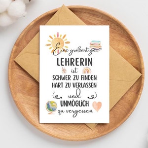 Cadeau d'adieu carte de directeur de garderie avec enveloppe | Cartes de remerciement Kita | Gestionnaire de cartes postales | Carte d'adieu à la maternelle