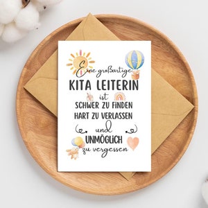 Afscheidscadeau kinderdagverblijfdirecteur incl. envelop | Kita bedankkaartjes | Ansichtkaartenmanager | Afscheidskaart kleuterschool