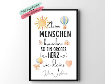 Farewell gift for daycare team | Daycare Thank You | Farewell gift kindergarten | Poster Educator | PDF | DIY Gift | watercolor