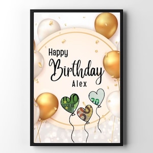 Geldgeschenk | Geschenk zum 18. Geburtstag | Geburtstagsgeschenk zum Ausdrucken | Deine erste Million | Poster | personalisierbar