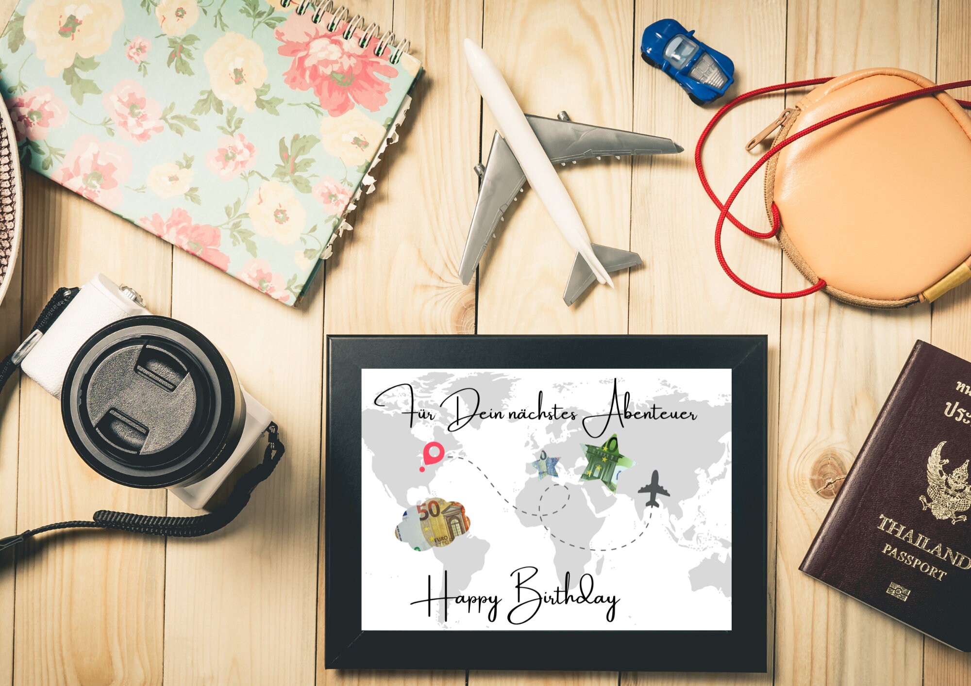 Reise Geldgeschenk Geburtstag Reisegeld Urlaub Reisekasse digitale