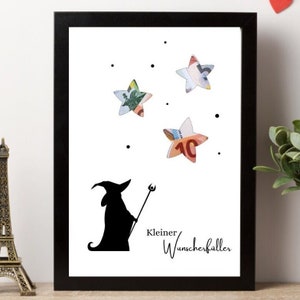 Money gift for a birthday | Graduation Gift| Birthday gift | wish fulfiller | personal gift | give away money | poster