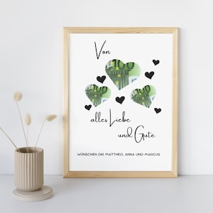 Geldgeschenk zum Geburtstag | von Herzen Geschenk | Geburtstagsgeschenk | persönliches Geschenk | Geld verschenken |  digitale Datei | DIY