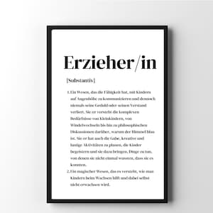 Farewell gift for a preschool teacher | Definition of preschool teacher | Farewell gift for kindergarten teachers | Poster for preschool teachers | Digital file |