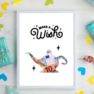 Money gift for a birthday | Christmas present | Birthday gift | wish fulfiller | personal gift | give away money | poster