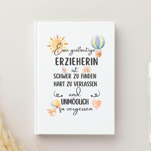Farewell gift for educator | Personalized A5 notebook for educator | Diary | Daycare thank you notes | Farewell gift kindergarten
