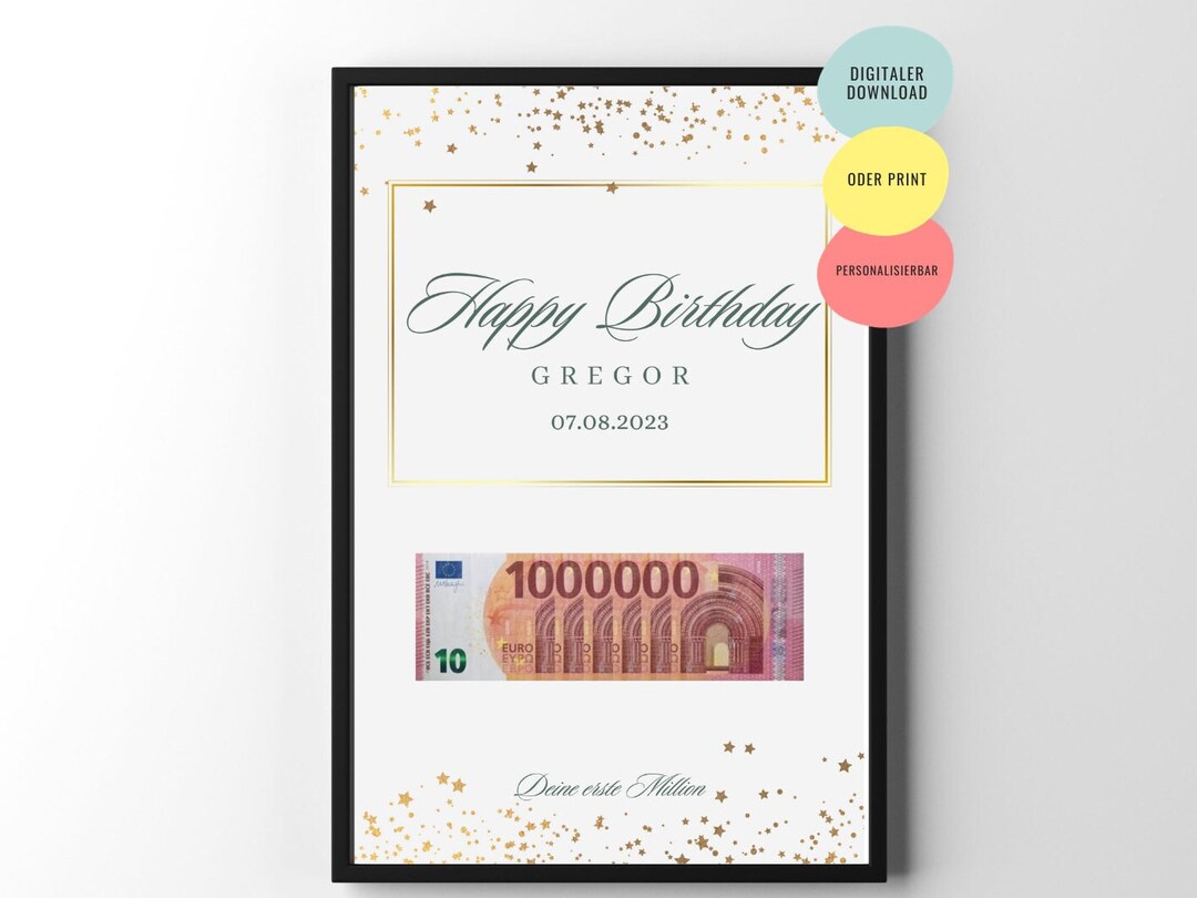 Geldgeschenk Geburtstagskarte Geld Geburtstagsgeschenk zum Etsy.de