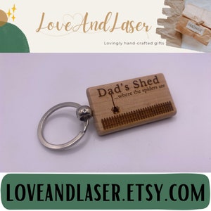 DAD&#39;S SHED KEYRING Geschenk - Ideales Geschenk für den Vatertag - Optionale Personalisierung - Kostenlose Standardlieferung