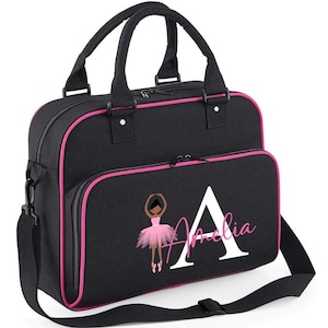 Personalised Dance Classes Bag for Girls, Custom Pink Gymnastics Ballet Shoulder Bag, Dancing Customised Gift with Name