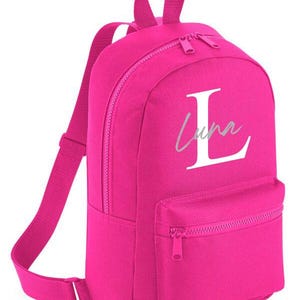 Sac d'école maternelle personnalisé avec texte initial du nom, cadeaux de sac à dos de votre nom pour les enfants, sac à dos de crèche