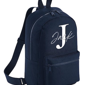 Sac d'école maternelle personnalisé avec texte initial du nom, cadeaux de sac à dos de votre nom pour les enfants, sac à dos de crèche