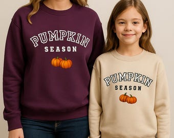 Pumpkin Halloween Sweater, Pumpkin Season Cozy Autumn Jumper, Fall Crewneck Sweatshirt For Kids and Adults