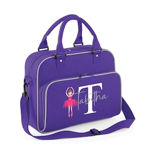 Personalised Dance Classes Bag for Girls, Custom Pink Gymnastics Ballet Shoulder Bag, Dancing Customised Gift with Name