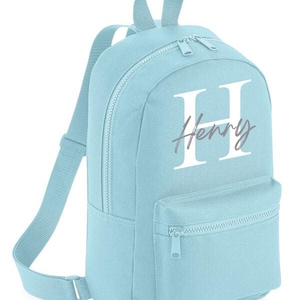 Sac d'école maternelle personnalisé avec texte initial du nom, cadeaux de sac à dos de votre nom pour les enfants, sac à dos de crèche