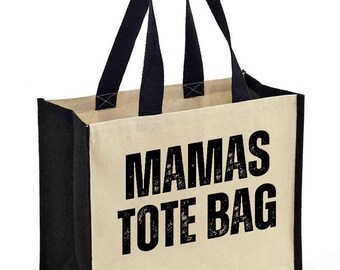 Mum Tote Bag, Mummy Shopping Bag, Mothers Day Jute Bag, Reusable Personalised Bag, Mum Birthday Gift Bag, New Mum Jute Bag
