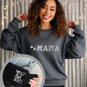 Cat Gifts for Cat Lovers, Cat Ears tshirt Hoodie and Sweatshirt For Mum, Cat Ears Mummy Hoodie , Custom Kitten Portrait, Personalised