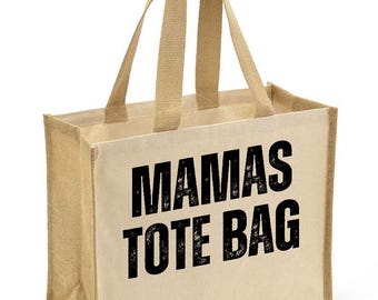 Mum Tote Bag, Mummy Shopping Bag, Mothers Day Jute Bag, Reusable Personalised Bag, Mum Birthday Gift Bag, New Mum Jute Bag