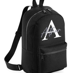 Sac d'école maternelle personnalisé avec texte initial du nom, cadeaux de sac à dos de votre nom pour les enfants, sac à dos de crèche