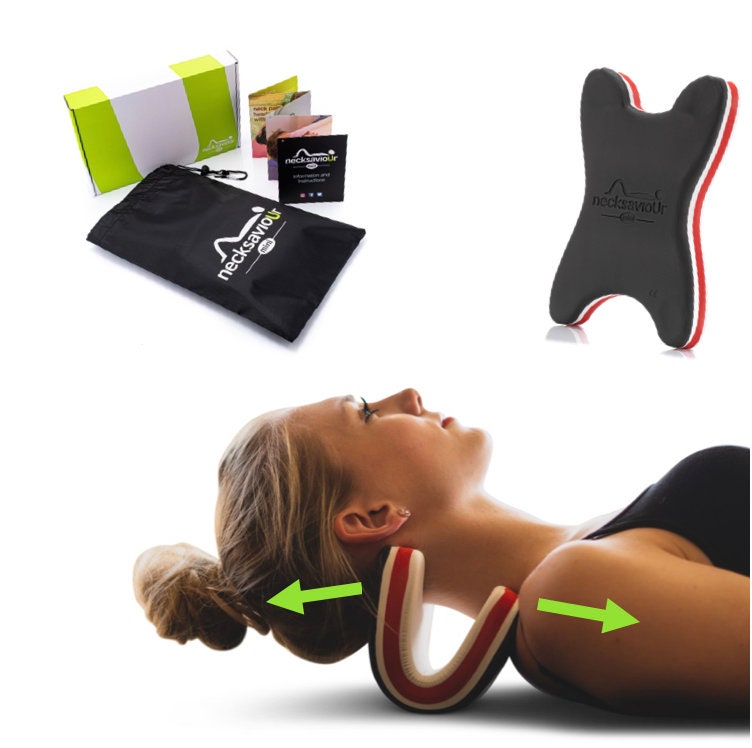 necksaviour Mini, neck stretcher for neck pain relief, headaches & spine alignment | Unique patented design | 2 strength traction device