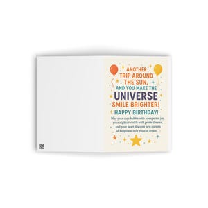 Colorful Birthday Greeting Cards, Unique Card Set, Inspirational Messages