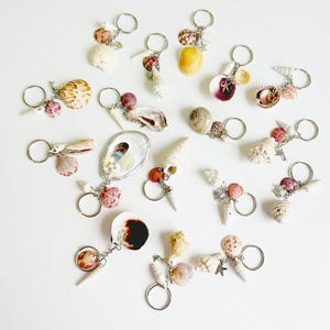Seashell Keychain: Handmade Florida Ocean Shells, Beach Lover Gift