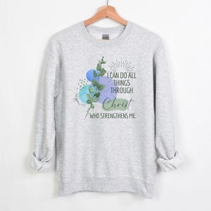 Redeemed Sweatshirt, Gifts for Christians, Philippians 4:13, Religious Gifts, Gifts for Church, Jesus Lovers, Believers Shirt
