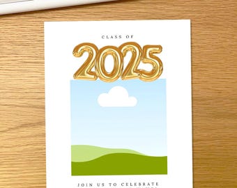 Modern Graduation Announcements and Graduation Party Invites for High School and University