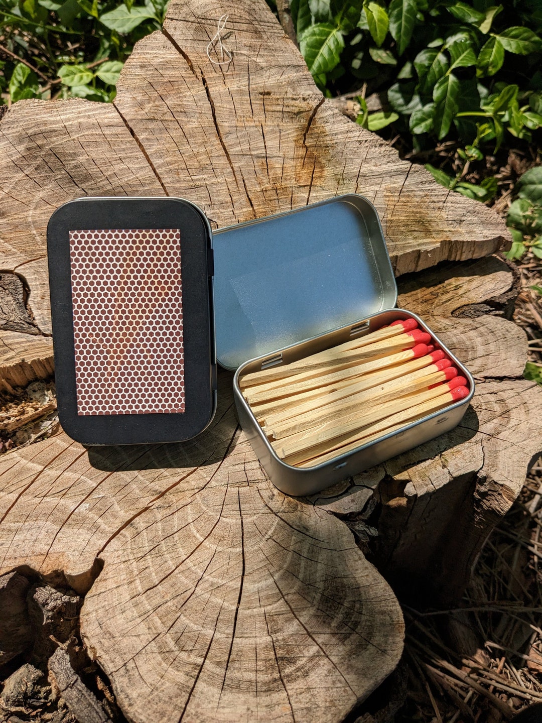 Reusable Match Tin Match Box With Striking Paper Underneath Etsy