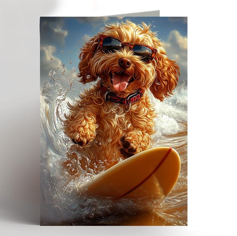 Cockapoo Birthday Card, Cockapoo Love, Cockapoo Greeting Card, Dog ...