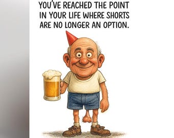 Funny Dad Birthday Card – Humorous Ageing Greeting Card Dad – Blank Inside – Rude Adult Humour Card for Father – Milestone Birthday UK