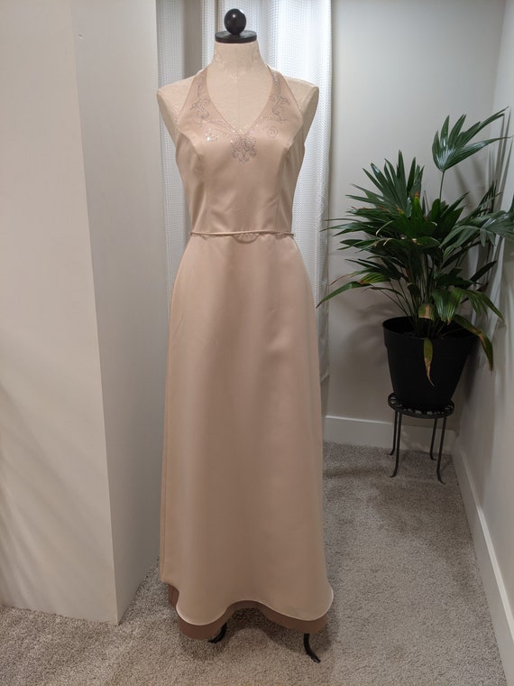 Dress/Gown - Light Gold/Beige - Size 9/10 - Bari … - image 1