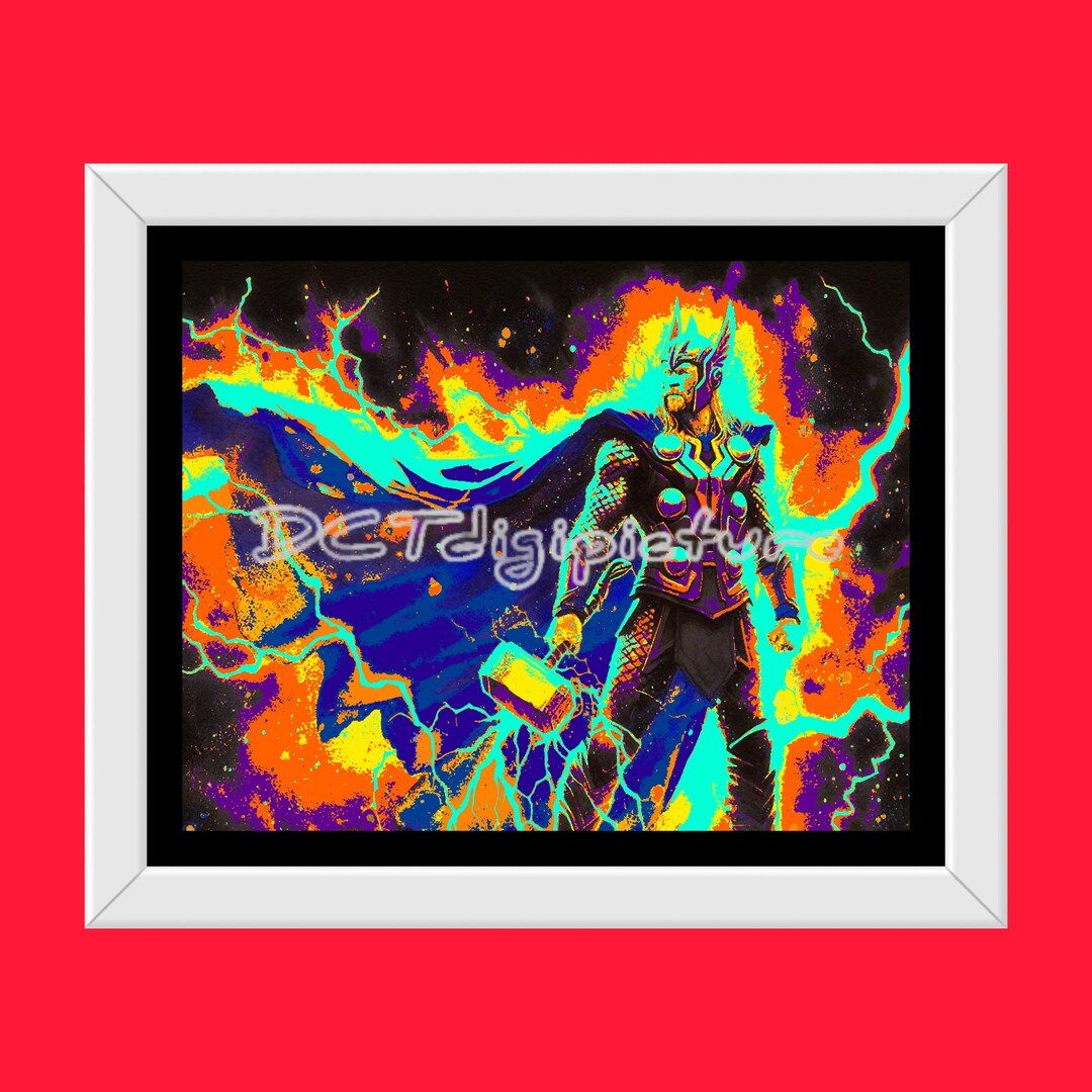 Thor Abstract The Mighty Thor Abstract Printable Art Decorative Thor Art. - Etsy