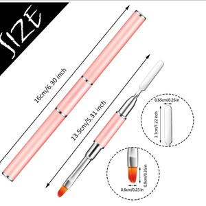 2 In 1 Gel Nail Brush With Spatula For Polygel Nail Builder Extensions Sculpting Nail Art Manicure image 4