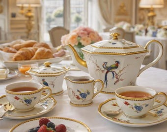 Set of 6 Big French Genevieve Lethu 