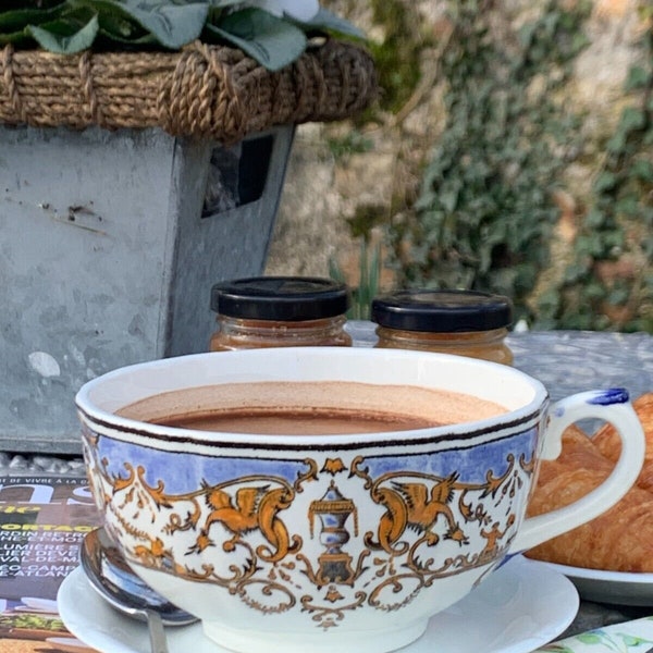 Grande tasse à dejeuner en faïence de Gien 1971-1984