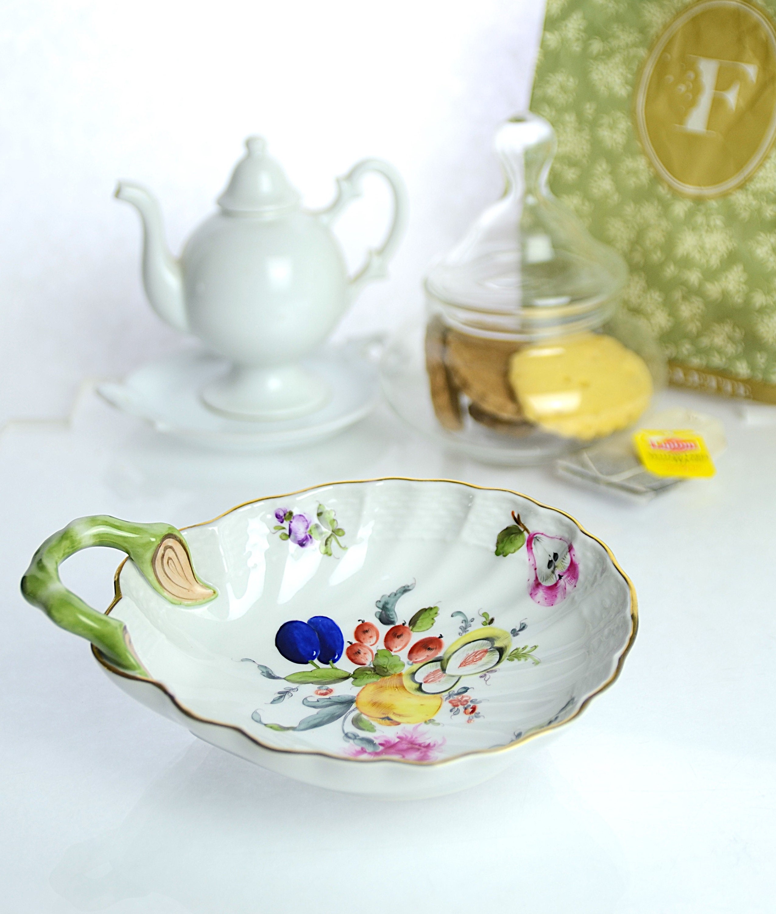 Herend 大皿 手塗り 鳥 蝶 スカロップ シェル Herend Shell - Etsy