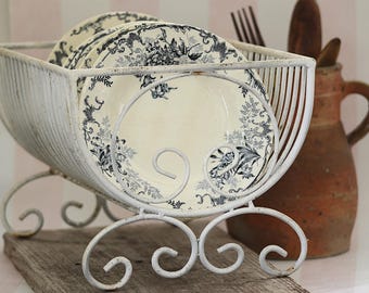 アンティーク アイアンストーン ディープ プレート – Floréal モデル