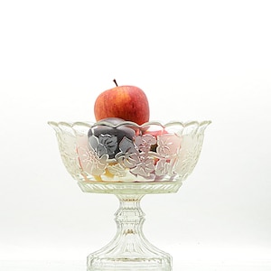 Antique Cut Crystal Fruit Bowl - French Tableware - Elegant Centerpiece - Free Shipping