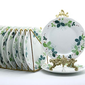 Beautiful 19th century iron earthenware plate from Creil Montereau, George Sand model, like new, never used