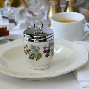 Paar Eierkocher – Royal Worcester – Englisches Porzellan mit Blumendekor – Hochwertiges Vintage