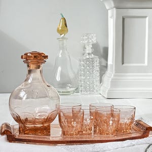 French Art Deco Liqueur or Port Set, 1930s / No Import Fees for USA