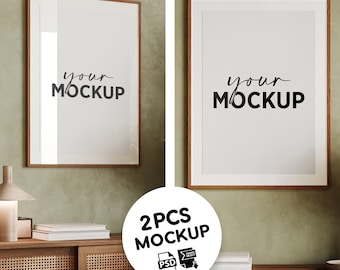 Set van 2 mockupsets met hoge resolutie, PSD-mockup